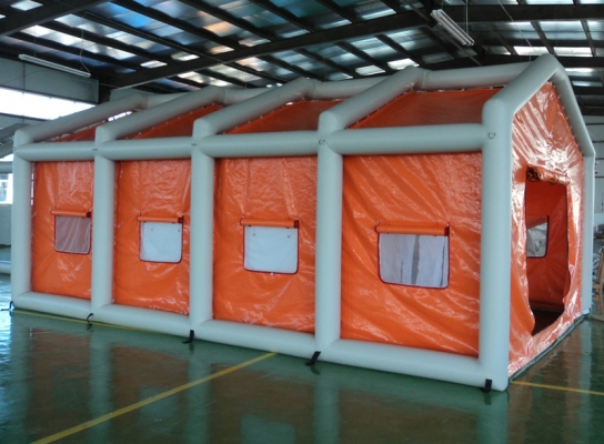 Inflatable decontamination tent made by heavy duty PVC