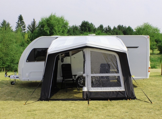 Fast open inflatable caravan air awning