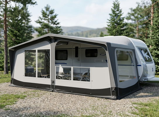 Inflatable Full Caravan Air Awnings Polycotton Caravan Air Awnings