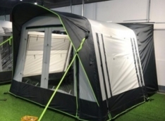 Light weight inflatable polyester drive-away awning