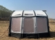 Fast open inflatable caravan awning